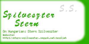 szilveszter stern business card